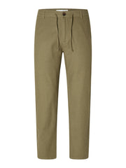 Selected Homme - Slim Tapered Brody Linen Pants - Burnt Olive