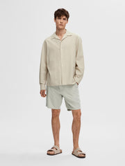 Selected Homme Regular Brody Linen Shorts- Vetiver