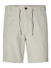 Selected Homme Regular Brody Linen Shorts- Vetiver