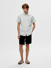 Selected Homme Linen Shirt - Cashmere Blue Stripes