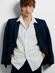 Selected Homme Linen Shirt - Cashmere Blue Stripes