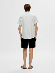 Selected Homme Linen Shirt - Cashmere Blue Stripes