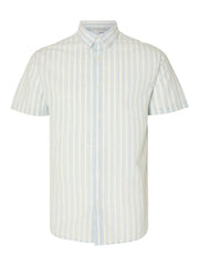 Selected Homme Linen Shirt - Cashmere Blue Stripes