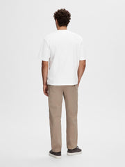 Selected Homme Loose Oscar O-Neck T-Shirt - Bright White