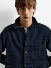 Selected Homme Jason Overshirt - Jacquard Sky Captain