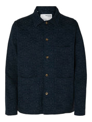 Selected Homme Jason Overshirt - Jacquard Sky Captain