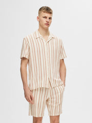 Selected Homme West Shirt - Egret Stripes