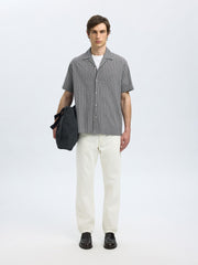 Selected Homme Seersucker Shirt - Sky Captain