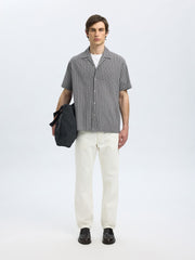 Selected Homme Seersucker Shirt - Sky Captain