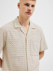 Selected Homme Relaxed Shirt Resort - Egret/AOP