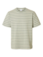 Selected Homme Seersucker T-Shirt - Iceberg Green