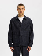 Selected Homme - Regular Denim Jacket in Dark Blue