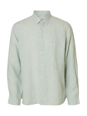 Selected Homme Kylian Linen Shirt - Aqua