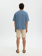 Selected Homme Organic - Relax Aspen O-Neck in Blue Mirage T-Shirt