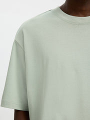 Selected Homme Organic Relax Aspen T-Shirt Aqua Grey