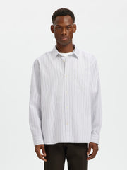 Selected Homme - Oxford Shirt in Bright White/Stripes