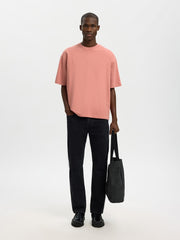 Selected Homme Organic - Relax Aspen O-Neck in Rose Dawn T-Shirt