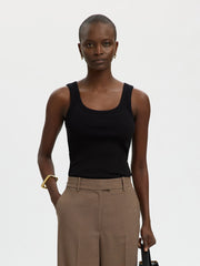 Selected Femme Anna Organic Cotton U-Neck Tank Top