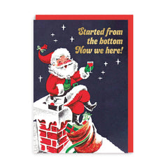 Ohh Deer - Started From The Bottom Santa Christmas Card