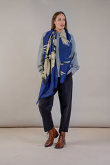 One Hundred Stars - Stork Royal Blue Wool Scarf