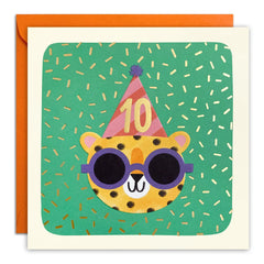 James Ellis Age 10 Cheetah Birthday Card