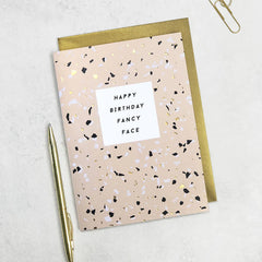 Paper Plane Designs - Happy Birthday Fancy Face Card