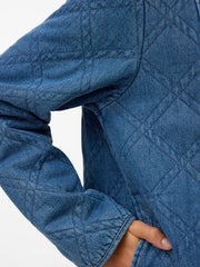 Vero Moda - Mera Quilted Jacket in Medium Blue Denim