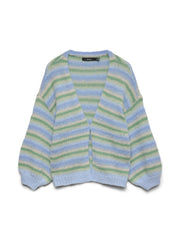 Vero Moda Stripe Open Cardigan - Fog Green