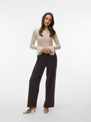 Vero Moda Bestie Wide Pant - Chocolate Torte/Melange