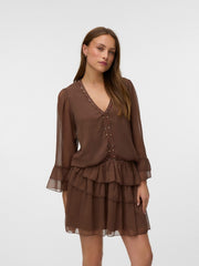 Vero Moda Seven Dress - Cocoa Brown