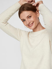 Vero Moda Doffy O-Neck Blouse - Birch/ Melange