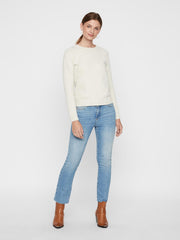 Vero Moda Doffy O-Neck Blouse - Birch/ Melange