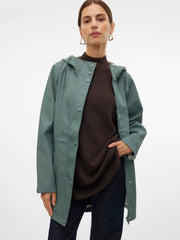 Vero Moda - Malou Coated Rain Jacket - Balsam Green