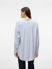 Vero Moda - Nora Oversize Shirt ~ White/Blue