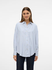 Vero Moda - Nora Oversize Shirt ~ White/Blue