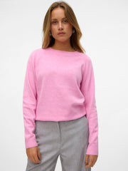 Vero Moda - Doffy O-Neck Blouse - Fuchsia Pink/Melange