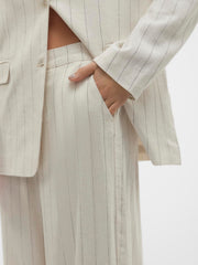 Vero Moda Mindy Wide Pinstripe Linen Pants