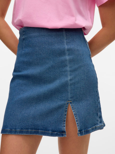 Vero Moda Nelly Medium Blue Denim Skirt – Bunka