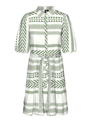 Vero Moda Dicthe Organic Cotton Dress - Snow White/ Ibiza Hedge