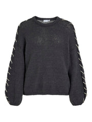 Vila Choca Pearl Jumper - Dark Grey