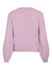 Vila Viril Pointelke Knit Top - Winsome Orchid