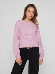 Vila Viril Pointelke Knit Top - Winsome Orchid