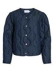 Vila Malona - Denim Quilted Jacket - Dark Blue Denim