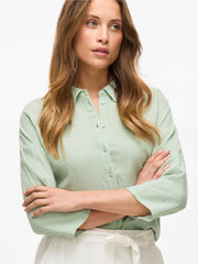 Vila Laina Organic Cotton Shirt - Silt Green