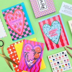 Kerrie Illustrates I Appreciate You Patterned Heart Greeting Card