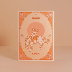 Cai & Jo Cowgirl Good Luck Card