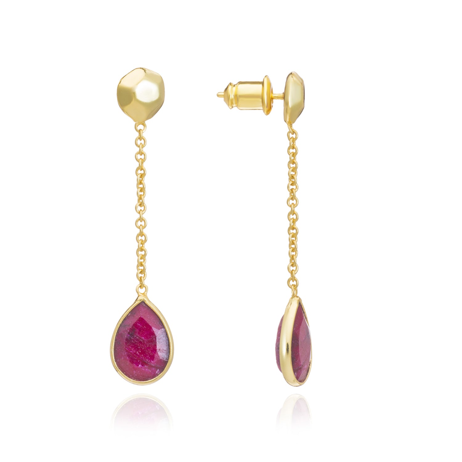 Ruby Quartz Earrings