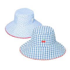 Rockahula Cherry Gingham Reversible Sun Hat - 3-6 Years