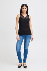 Fransa Hizamond Top Black