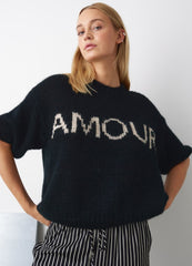 Noella Amour Knit - Black Off White